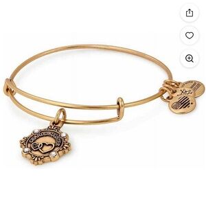 Alex and Ani Because I Love You Granddaughter Bangle -NWT-Gold